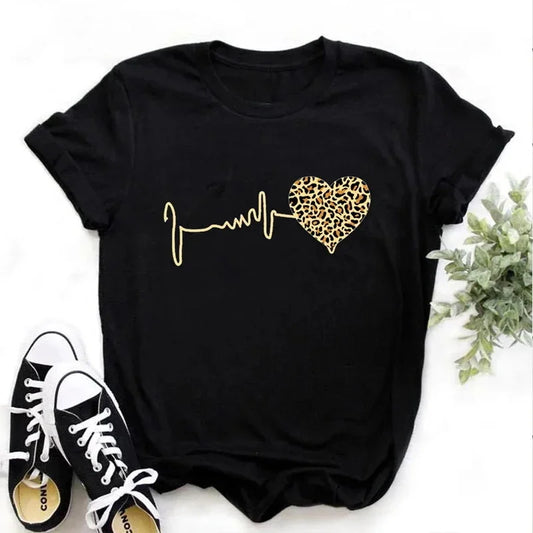 Leopard Heartbeat T-Shirt